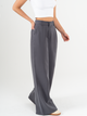 Ref: 069948 Pantalón palazzo, prenses, tono gris, tejido plano liviano, tiro alto