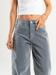 Ref: 065858 Jean mom flare, confort, denim velvet, acabado terciopelo, tiro alto, tono gris