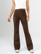 Ref: 0610429 Pantalón flare stretch, tipo legging, tiro alto, tono cafe, tacto suave