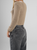 Ref: 0610407 Buzo tejido acanalado, con broche delantero, tono cafe