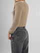Ref: 0610407 Buzo tejido acanalado, con broche delantero, tono cafe