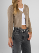 Ref: 0610407 Buzo tejido acanalado, con broche delantero, tono cafe