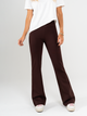 Ref: 0610415 Pantalón flare stretch, tipo legging, detalle en pretina, tiro alto, tono café