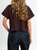 Ref: 0610416 Chaleco, cuello camisero, cierre frontal, bolsillo ribete, stretch, tono café