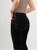 Ref: 065590 Jean straight leg, confort, denim acabado terciopelo, tono negro, tiro alto