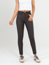 Ref: 065232 Pantalon Skinny, stretch, tiro alto, tono café, efecto cuero