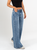 Ref: 065395 Jean palazzo, rígido, tiro medio, tono azul medio