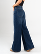 Ref: 065518 Jean palazzo, rígido, tiro medio, tono azul medio