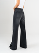 Ref: 065533 Jean semi flare, rigido, con abertura en ruedo, gris oscuro