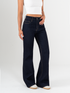 Ref: 065562 Jean flare stretch, bota ancha, tiro alto, tono azul oscuro