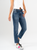 Ref: 065577 Jean Mom fit, slim cropped, stretch, tiro alto, tono azul oscuro