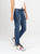 Ref: 065585 Jean Mom fit, rígido, tiro alto, tono azul oscuro
