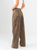 Ref: 065586 Jean wide leg, tiro alto, con cortes, rígido, tono café