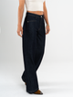 Ref: 065595 Jean mom flare, rígido, con cortes, tiro alto, azul oscuro