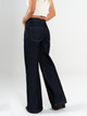 Ref: 065595 Jean mom flare, rígido, con cortes, tiro alto, azul oscuro