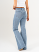 Ref: 065614 Jean flare stretch, bota ancha, tiro alto, tono azul medio claro