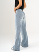 Ref: 065618 Jean palazzo, rígido, tiro medio, tono azul medio