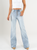 Ref: 065635 Jean flare stretch, bota ancha, botones expuestos, tiro alto, tono azul claro