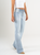Ref: 065635 Jean flare stretch, bota ancha, botones expuestos, tiro alto, tono azul claro