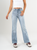 Ref: 065668 Jean semi flare, stretch, tiro alto, cropped, azul medio claro