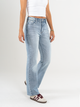 Ref: 065668 Jean semi flare, stretch, tiro alto, cropped, azul medio claro