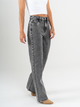 Ref: 065670 Jean straight leg, rígido, tiro alto, tono gris medio