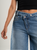 Ref: 065704 Bermuda en denim, rígido, tiro alto, detalle en cintura, tono azul medio