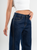 Ref: 065777 Jean wide leg, tiro medio, con cortes, rígido, tono azul oscuro