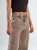 Ref: 065809 Pantalón flare stretch, bota ancha, tiro alto, tono café, silueta ajustada
