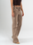 Ref: 065809 Pantalón flare stretch, bota ancha, tiro alto, tono café, silueta ajustada