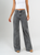 Ref: 065812 Pantalón wide leg, tiro medio, stretch, tono gris