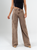 Ref: 065813 Pantalón wide leg, tiro alto, con cortes, stretch, tono café