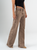 Ref: 065813 Pantalón wide leg, tiro alto, con cortes, stretch, tono café