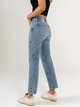 Ref: 065854 Jean Mom fit, rígido, tiro alto, tono azul medio claro