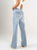 Ref: 065865 Jean mom Flare, rígido, tiro alto, tono azul claro