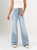 Ref: 065865 Jean mom Flare, rígido, tiro alto, tono azul claro