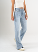 Ref: 065865 Jean mom Flare, rígido, tiro alto, tono azul claro