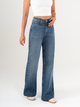 Ref: 065876 Jean mom Flare, rígido, tiro medio, tono azul medio oscuro