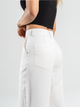 Ref: 069935  Pantalón mom flare palazzo, sin prense, tono natural, tejido plano liviano tipo lino, tiro alto