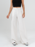 Ref: 069935  Pantalón mom flare palazzo, sin prense, tono natural, tejido plano liviano tipo lino, tiro alto