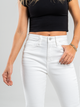 Ref: 069095 Pantalón mom fit stretch, tiro alto, tono ivory