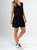 Ref: 069753 Bermuda tejido liviano, prenses, tiro alto, tono negro