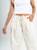 Ref: 069652 Pantalón barrel, rígido, cropped, tiro medio, tono beige