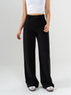 Ref: 069711 Pantalón mom flare, sin prenses, tejido plano liviano, tiro alto, tono negro