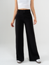Ref: 069714 Pantalón palazzo, sin prenses, tejido plano liviano, tiro alto, tono negro