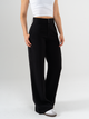 Ref: 069714 Pantalón palazzo, sin prenses, tejido plano liviano, tiro alto, tono negro