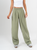 Ref: 069719 Pantalón barrel, tejido plano liviano, tiro alto, con prenses, tono verde