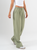 Ref: 069719 Pantalón barrel, tejido plano liviano, tiro alto, con prenses, tono verde