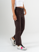 Ref: 069764 Pantalón semiflare stretch, cropped, tiro alto, tono cafe