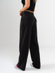Ref: 069791 Pantalón straight leg, sin prenses, tejido plano liviano, tiro alto, stretch, tono negro